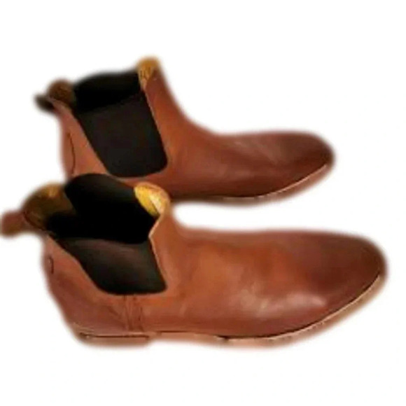 Floyd  Brown Leather Chelsea Boot Shoes Men Size 13 Pull On Side Panels - Picture 3 of 6